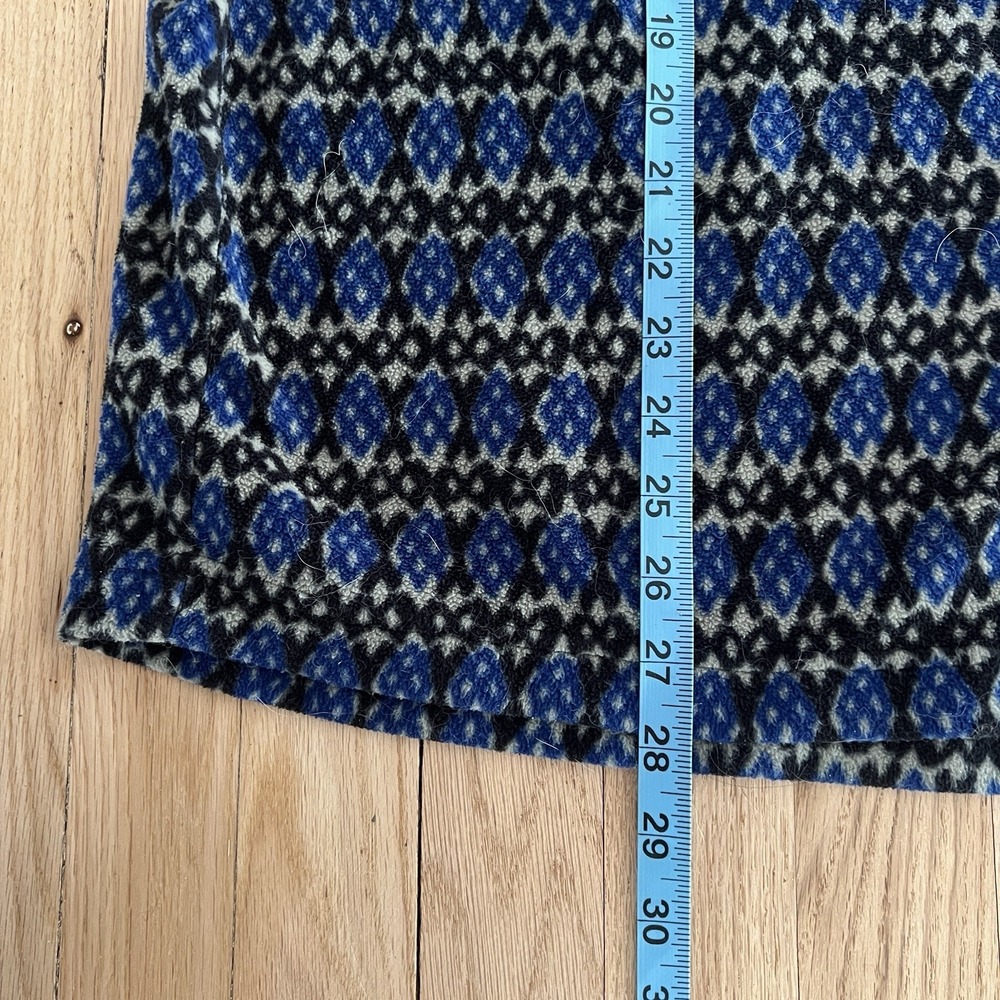Vintage REI Fleece Jacket Mens‎ XL Blue White Geometric Half Zip Pullover 90s - Picture 7 of 7
